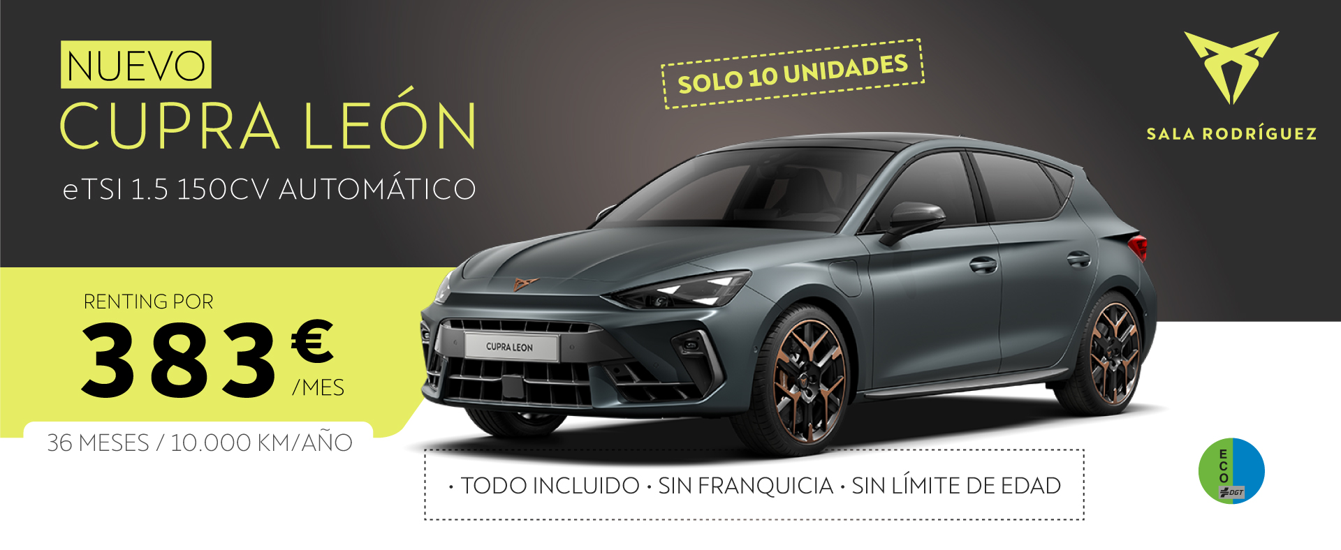 Oferta CUPRA León Renting por 383€/mes*