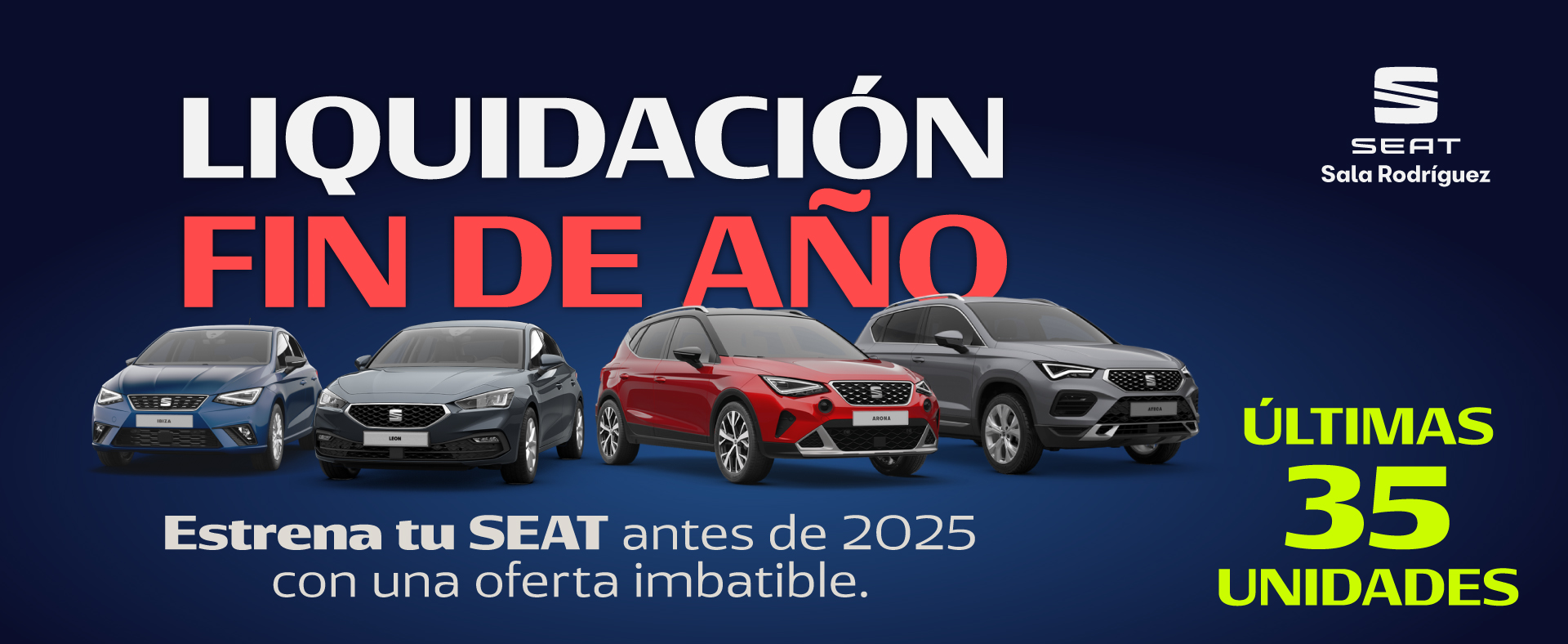 ¡Liquidación fin de año SEAT! Últimas 35 unidades