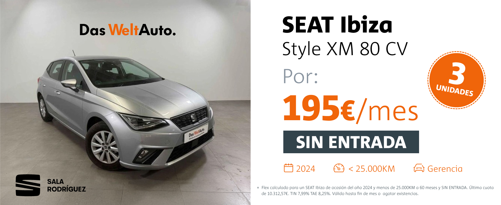 SEAT Ibiza de Gerencia y Km0 desde sólo 16.700€* con Sala Rodríguez