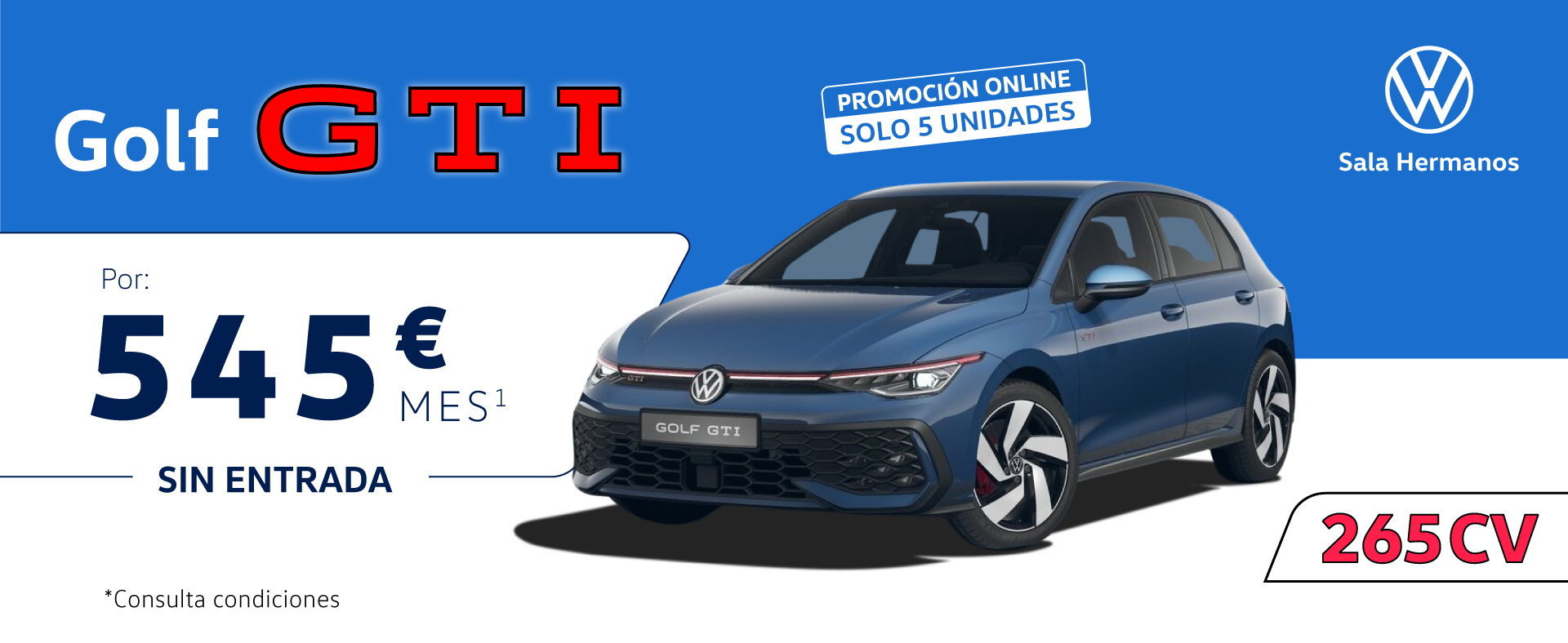 Nuevo Golf GTI desde 545€/mes*