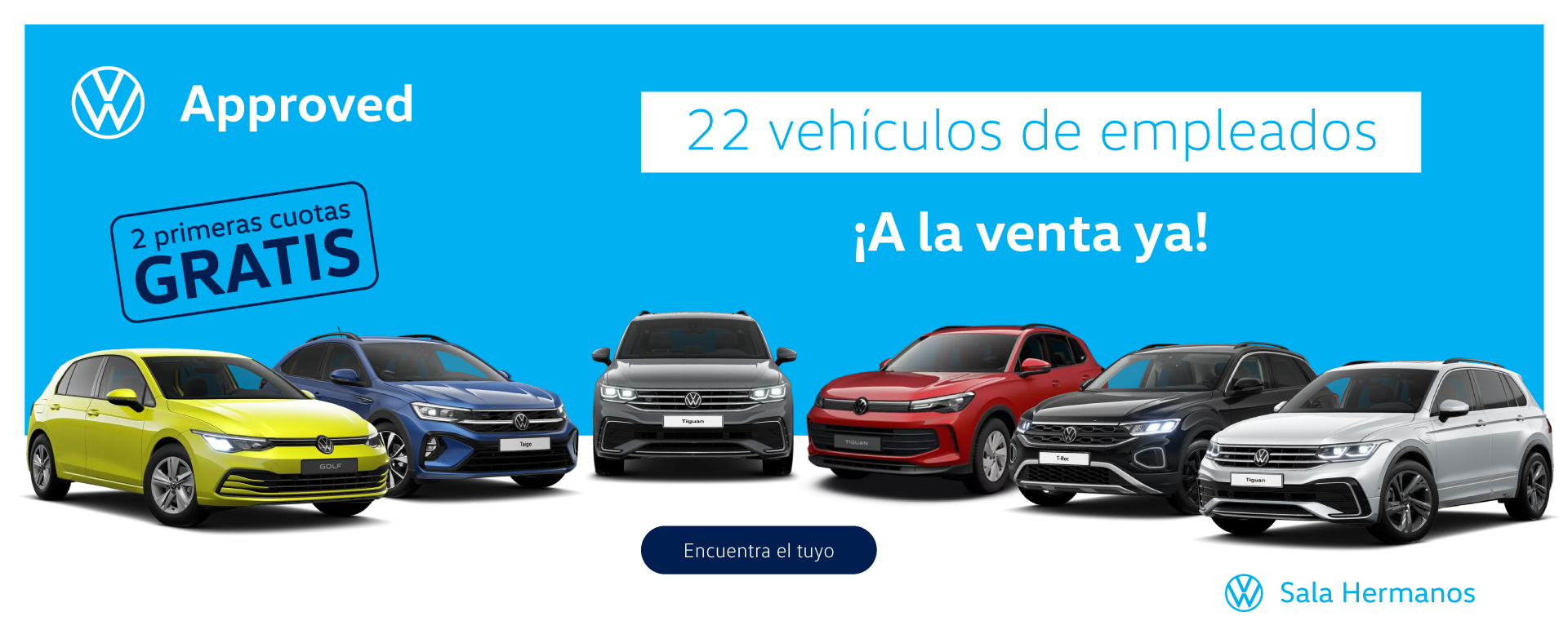 Volkswagen Approved ¡Solo 22 vehículos disponibles desde 195€/mes!